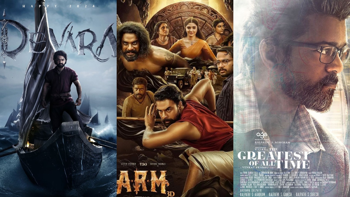 upcoming-south-movies-releasing-in-september-devara-ajayante-randam-moshanam-greatest-of-all-time-karki-nanu-ba-llb-in-theatres
